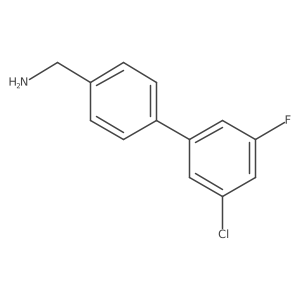 (3'-Chloro-5'-fluoro-[1,1'-biphenyl]-4-yl)methanamine结构式
