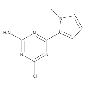 4-Chloro-6-(1-methyl-1H-pyrazol-5-YL)-1,3,5-triazin-2-amine结构式