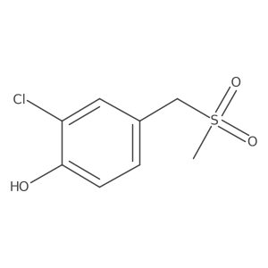 2-Chloro-4-[(methylsulfonyl)methyl]phenol结构式