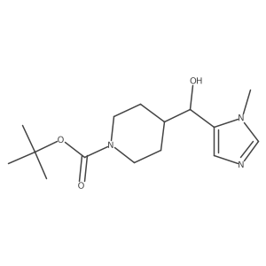 tert-Butyl 4-(hydroxy(1-methyl-1H-imidazol-5-yl)methyl)piperidine-1-carboxylate结构式