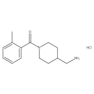 (4-(Aminomethyl)piperidin-1-yl)(o-tolyl)methanone hydrochloride结构式