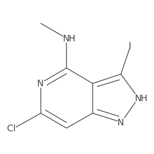 6-chloro-3-iodo-N-methyl-1H-pyrazolo[4,3-c]pyridin-4-amine结构式