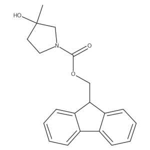 (9H-fluoren-9-yl)methyl 3-hydroxy-3-methylpyrrolidine-1-carboxylate结构式
