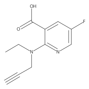 2-[Ethyl(prop-2-yn-1-yl)amino]-5-fluoropyridine-3-carboxylic acid结构式
