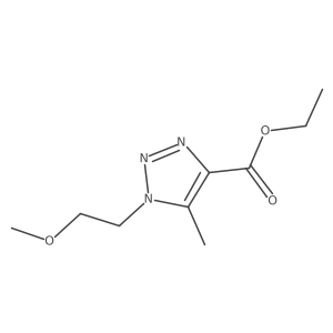 Ethyl 1-(2-methoxyethyl)-5-methyl-1H-1,2,3-triazole-4-carboxylate结构式