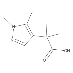 2-(1,5-dimethyl-1H-pyrazol-4-yl)-2-methylpropanoic acid Structure
