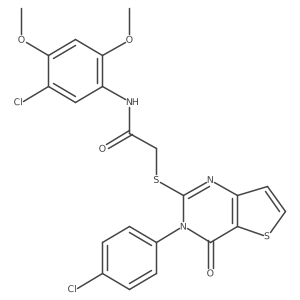 N-(5-chloro-2,4-dimethoxyphenyl)-2-((3-(4-chlorophenyl)-4-oxo-3,4-dihydrothieno[3,2-d]pyrimidin-2-yl)thio)acetamide Structure