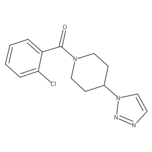 1-(2-chlorobenzoyl)-4-(1H-1,2,3-triazol-1-yl)piperidine结构式
