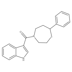 (1H-indol-3-yl)(7-phenyl-1,4-thiazepan-4-yl)methanone结构式