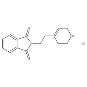 2-[2-(1,2,3,6-tetrahydropyridin-4-yl)ethyl]-2,3-dihydro-1H-isoindole-1,3-dione hydrochloride结构式