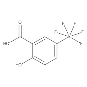 2-Hydroxy-5-(pentafluoro-l6-sulfanyl)benzoic acid Structure