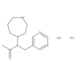 N-(Azepan-4-yl)-N-(pyrimidin-5-ylmethyl)acetamidedihydrochloride结构式