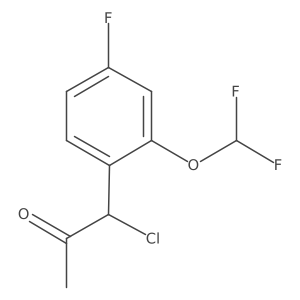 1-Chloro-1-(2-(difluoromethoxy)-4-fluorophenyl)propan-2-one Structure