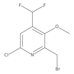 2-(Bromomethyl)-6-chloro-4-(difluoromethyl)-3-methoxypyridine Structure