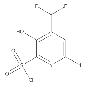4-(Difluoromethyl)-3-hydroxy-6-iodopyridine-2-sulfonyl chloride结构式