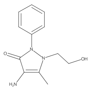 4-Amino-1,2-dihydro-1-(2-hydroxyethyl)-5-methyl-2-phenyl-3h-pyrazol-3-one结构式