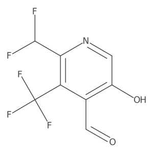 2-(Difluoromethyl)-5-hydroxy-3-(trifluoromethyl)pyridine-4-carboxaldehyde Structure