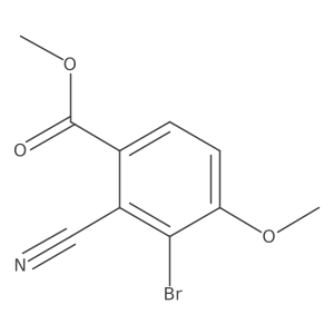 Methyl 3-bromo-2-cyano-4-methoxybenzoate结构式