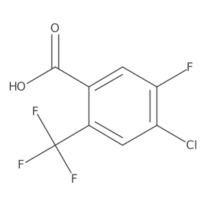 4-Chloro-5-fluoro-2-(trifluoromethyl)benzoic acid结构式