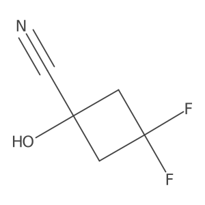 3,3-Difluoro-1-hydroxycyclobutane-1-carbonitrile结构式