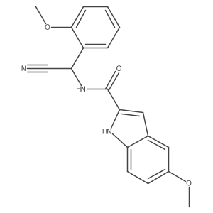 N-[cyano(2-methoxyphenyl)methyl]-5-methoxy-1H-indole-2-carboxamide结构式