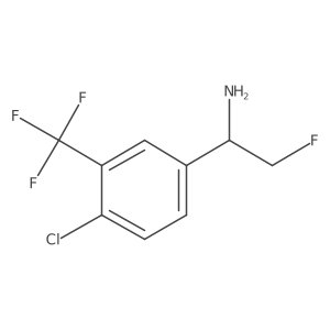 1-[4-Chloro-3-(trifluoromethyl)phenyl]-2-fluoroethan-1-amine结构式