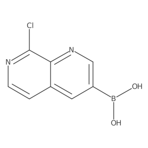 (8-Chloro-1,7-naphthyridin-3-YL)boronic acid Structure