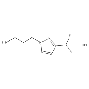 3-[3-(Difluoromethyl)pyrazol-1-yl]propan-1-amine;hydrochloride结构式
