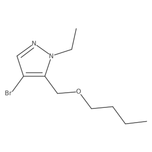 4-bromo-5-(butoxymethyl)-1-ethyl-1H-pyrazole结构式