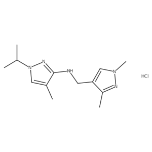 N-[(1,3-dimethyl-1H-pyrazol-4-yl)methyl]-1-isopropyl-4-methyl-1H-pyrazol-3-amine Structure