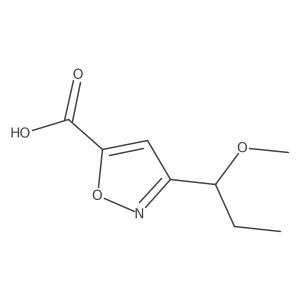3-(1-Methoxypropyl)-1,2-oxazole-5-carboxylic acid结构式