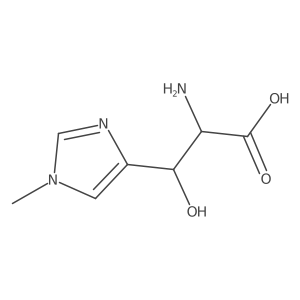 2-amino-3-hydroxy-3-(1-methyl-1H-imidazol-4-yl)propanoic acid结构式