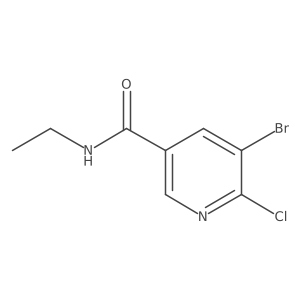 5-Bromo-6-chloro-N-ethylpyridine-3-carboxamide Structure