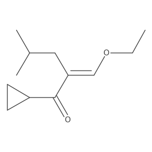 1-Cyclopropyl-2-(ethoxymethylidene)-4-methylpentan-1-one Structure