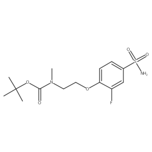 tert-Butyl N-[2-(2-fluoro-4-sulfamoylphenoxy)ethyl]-N-methylcarbamate Structure