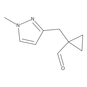 1-[(1-Methyl-1H-pyrazol-3-yl)methyl]cyclopropane-1-carbaldehyde结构式