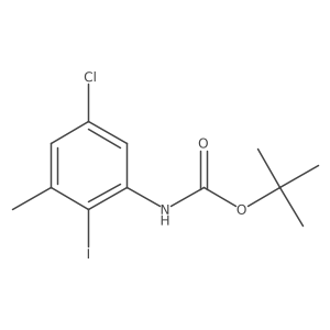 tert-butyl N-(5-chloro-2-iodo-3-methylphenyl)carbamate Structure
