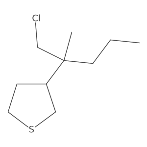 3-(1-Chloro-2-methylpentan-2-yl)thiolane Structure