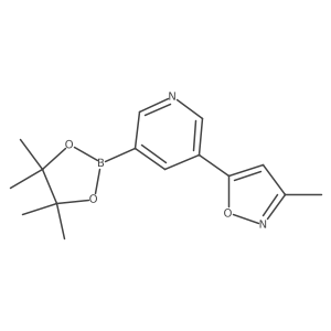 3-(3-Methyl-5-isoxazolyl)-5-(4,4,5,5-tetramethyl-1,3,2-dioxaborolan-2-yl)pyridine Structure