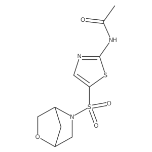 N-(5-(2-oxa-5-azabicyclo[2.2.1]heptan-5-ylsulfonyl)thiazol-2-yl)acetamide结构式