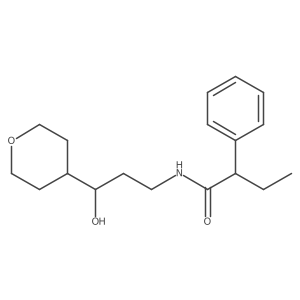 N-(3-hydroxy-3-(tetrahydro-2H-pyran-4-yl)propyl)-2-phenylbutanamide Structure