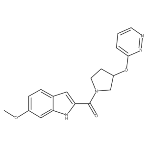 (6-methoxy-1H-indol-2-yl)(3-(pyridazin-3-yloxy)pyrrolidin-1-yl)methanone Structure