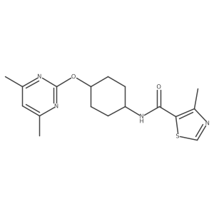 N-((1r,4r)-4-((4,6-dimethylpyrimidin-2-yl)oxy)cyclohexyl)-4-methylthiazole-5-carboxamide Structure