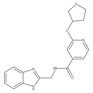 N-((1H-benzo[d]imidazol-2-yl)methyl)-2-((tetrahydrothiophen-3-yl)oxy)isonicotinamide结构式