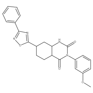 3-(3-Methoxyphenyl)-7-(3-phenyl-1,2,4-oxadiazol-5-yl)-1,2,3,4-tetrahydroquinazoline-2,4-dione Structure