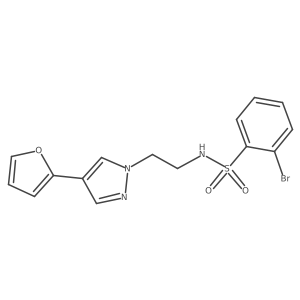 2-bromo-N-(2-(4-(furan-2-yl)-1H-pyrazol-1-yl)ethyl)benzenesulfonamide Structure