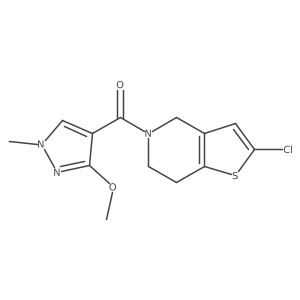 (2-chloro-6,7-dihydrothieno[3,2-c]pyridin-5(4H)-yl)(3-methoxy-1-methyl-1H-pyrazol-4-yl)methanone Structure