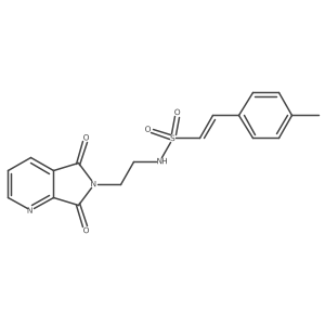 (E)-N-(2-(5,7-dioxo-5H-pyrrolo[3,4-b]pyridin-6(7H)-yl)ethyl)-2-(p-tolyl)ethenesulfonamide结构式