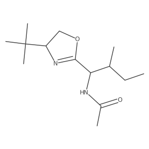 N-((1S,2S)-1-((S)-4-(tert-Butyl)-4,5-dihydrooxazol-2-yl)-2-methylbutyl)acetamide结构式