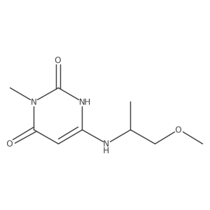6-((1-methoxypropan-2-yl)amino)-3-methylpyrimidine-2,4(1H,3H)-dione结构式